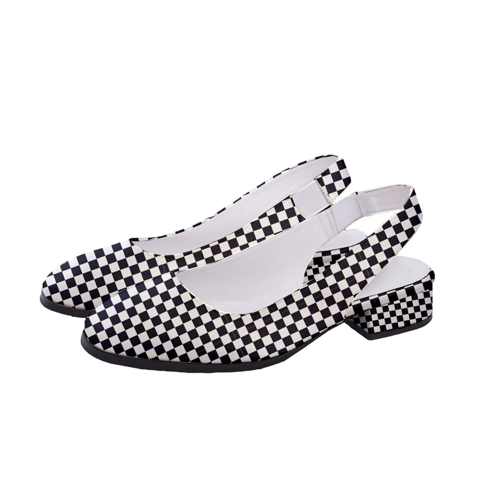 Checkerboard Women's Classic Slingback Heels