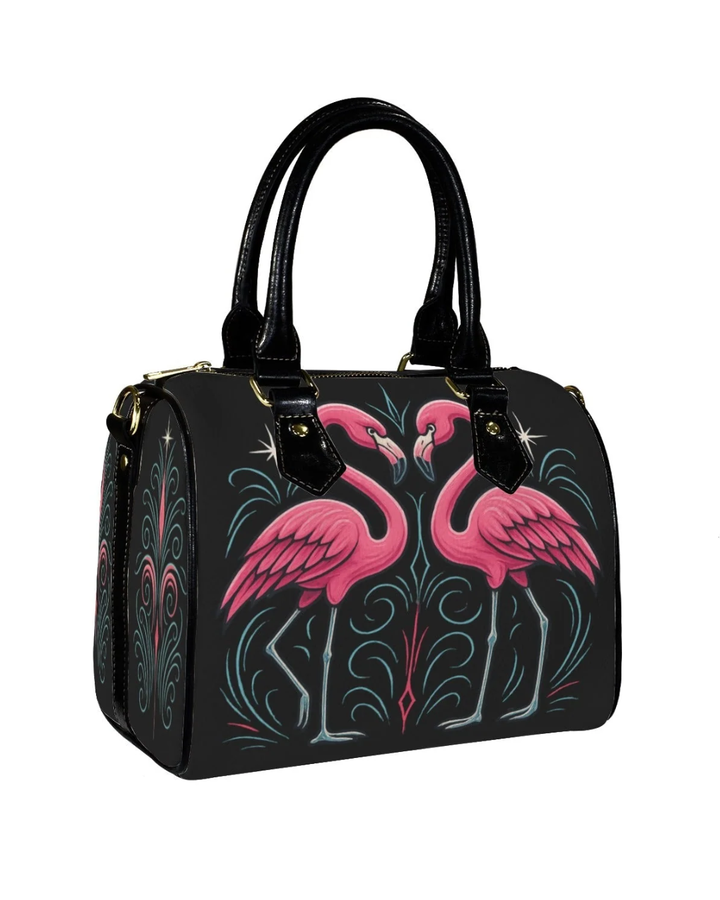 Custom Flamingos Handbag