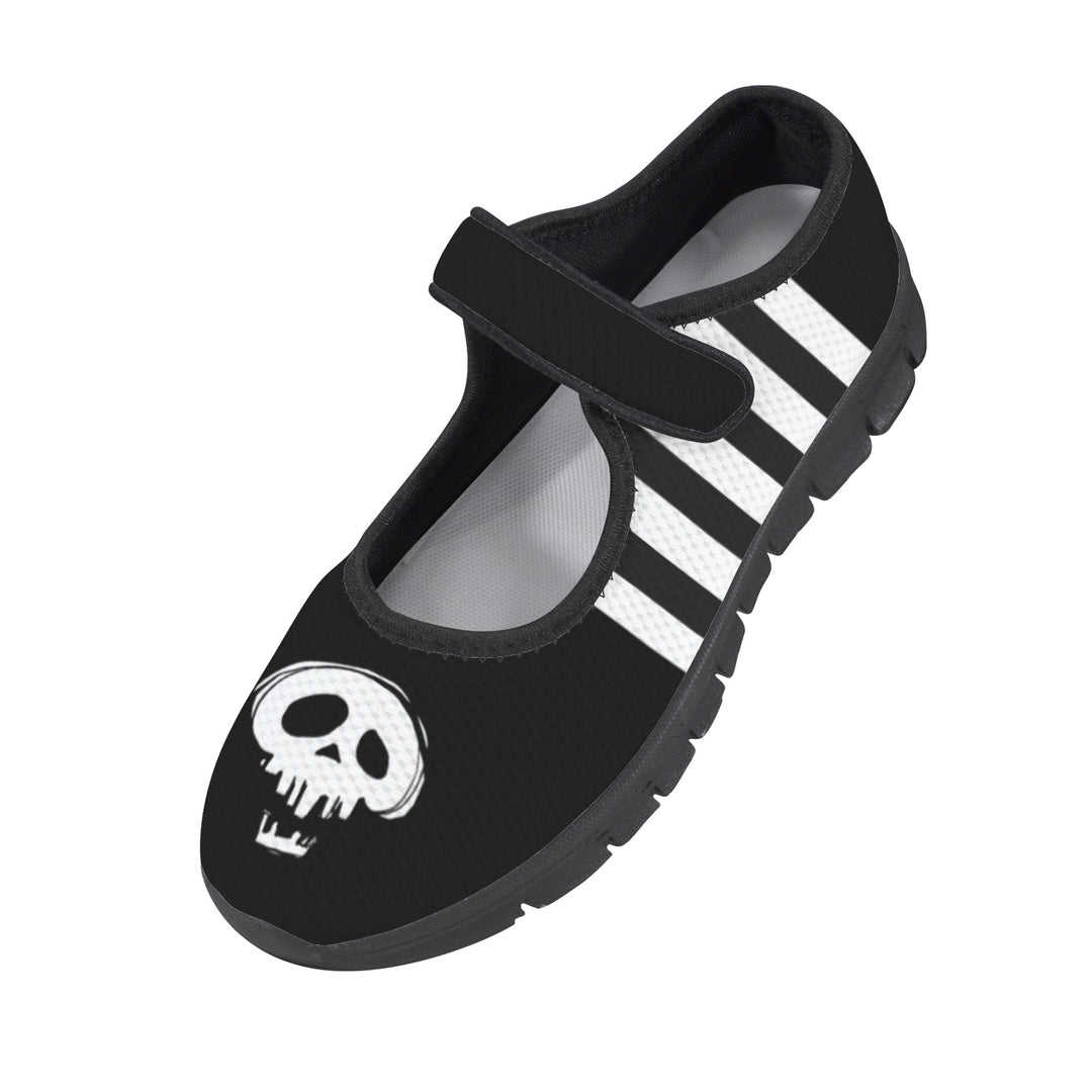 Bone Stripe Mary Jane Barefoot Comfort Shoes – Wide Fit & Orthotic Friendly