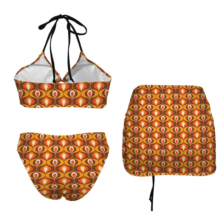 Sunburn Retro Bikini Set with Skirt