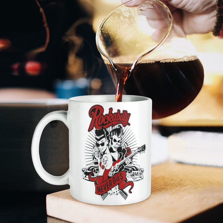 Rockabilly Never Dies White Mug