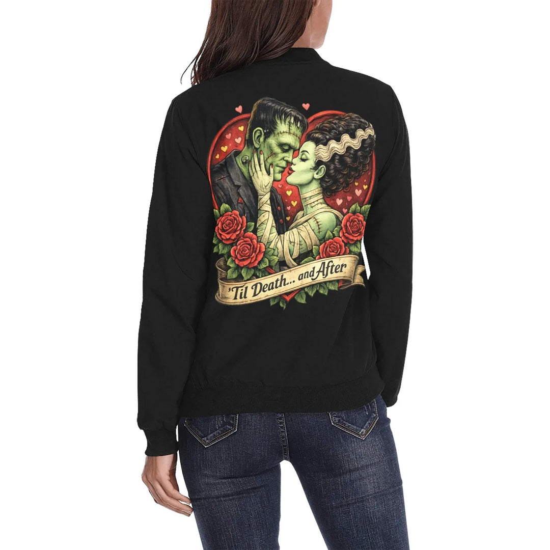 Til Death...and After Womens Bomber Jacket - Poison Arrow Retro