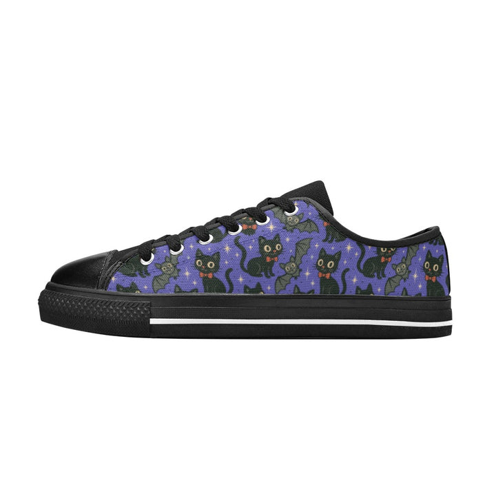 Spooky Cats n Bats Kids Sneakers (B)