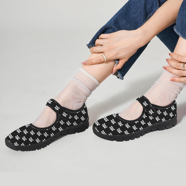 Skulls Mary Jane Barefoot Comfort Shoes – Wide Fit & Orthotic Friendly