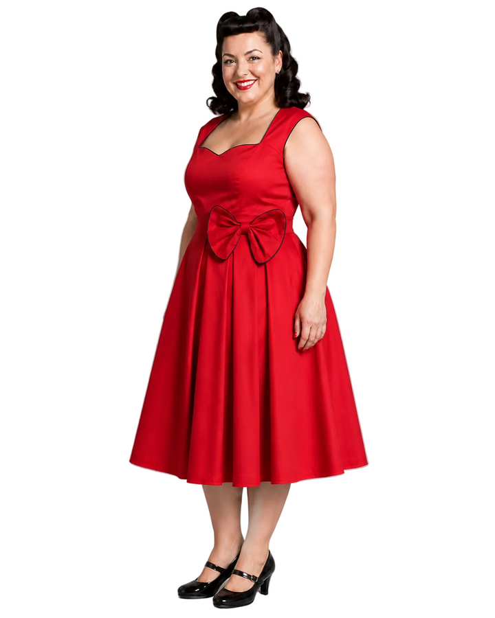 Vivienne Red Bow Retro Dress
