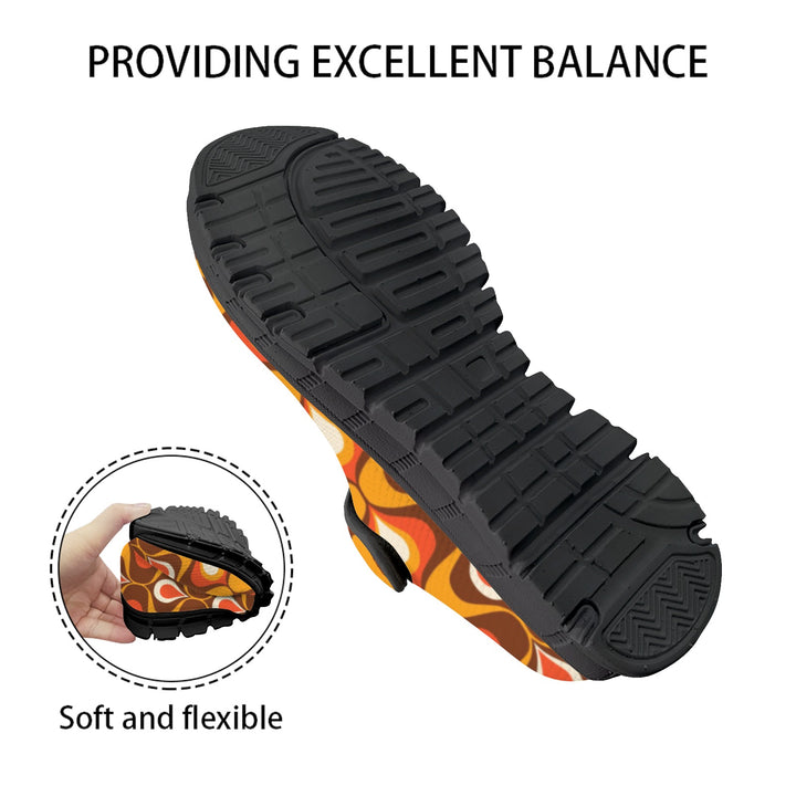 Autumn Geo Mary Jane Barefoot Comfort Shoes – Wide Fit & Orthotic Friendly