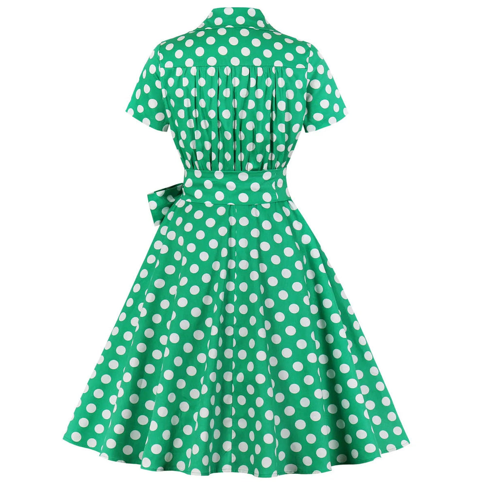 Green Polka Dot 50's Dress