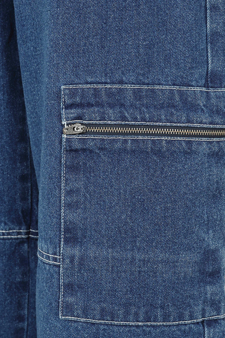 Jean cargo large Hell Bunny Cameron bleu