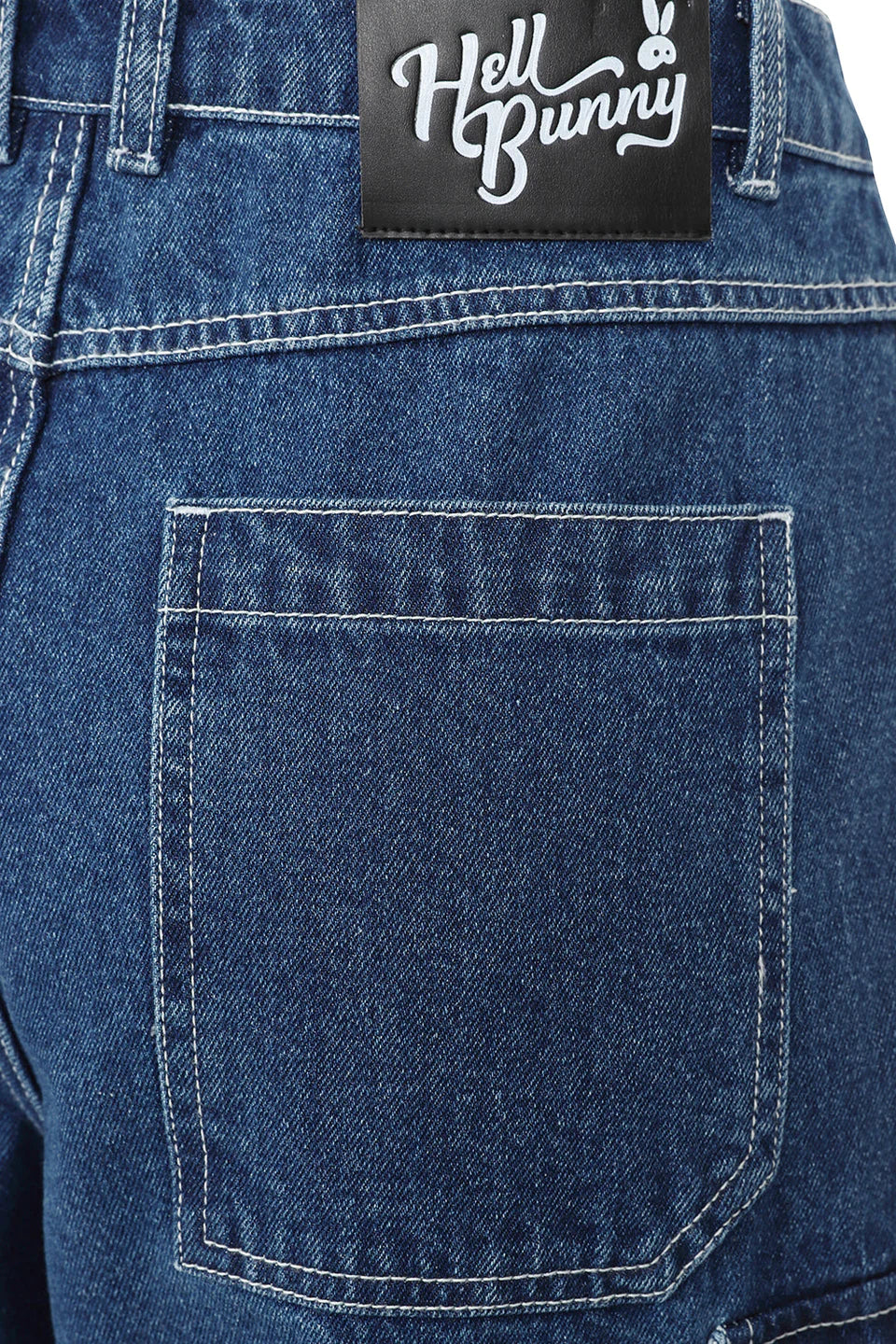 Jean cargo large Hell Bunny Cameron bleu