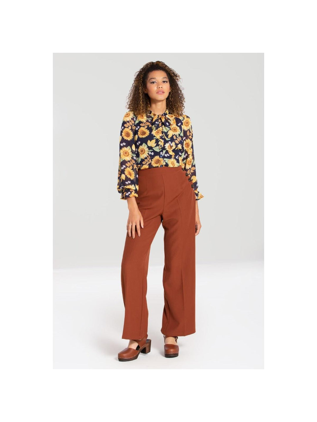HELL BUNNY GINGER SWING TROUSERS