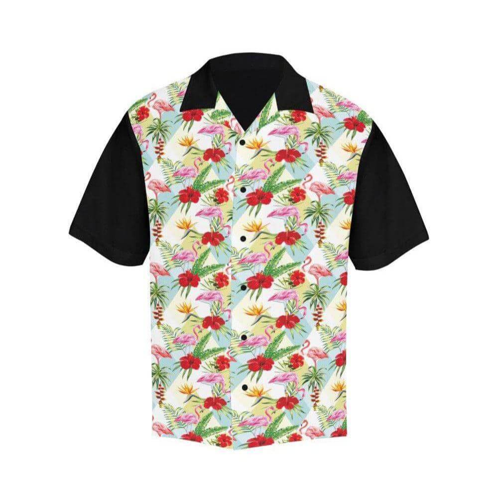 Flamingos Button Up Shirt - Poison Arrow Retro