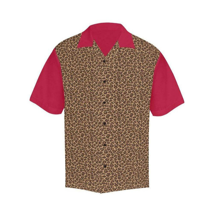 Leopard Red Button Up Shirt - Poison Arrow Retro