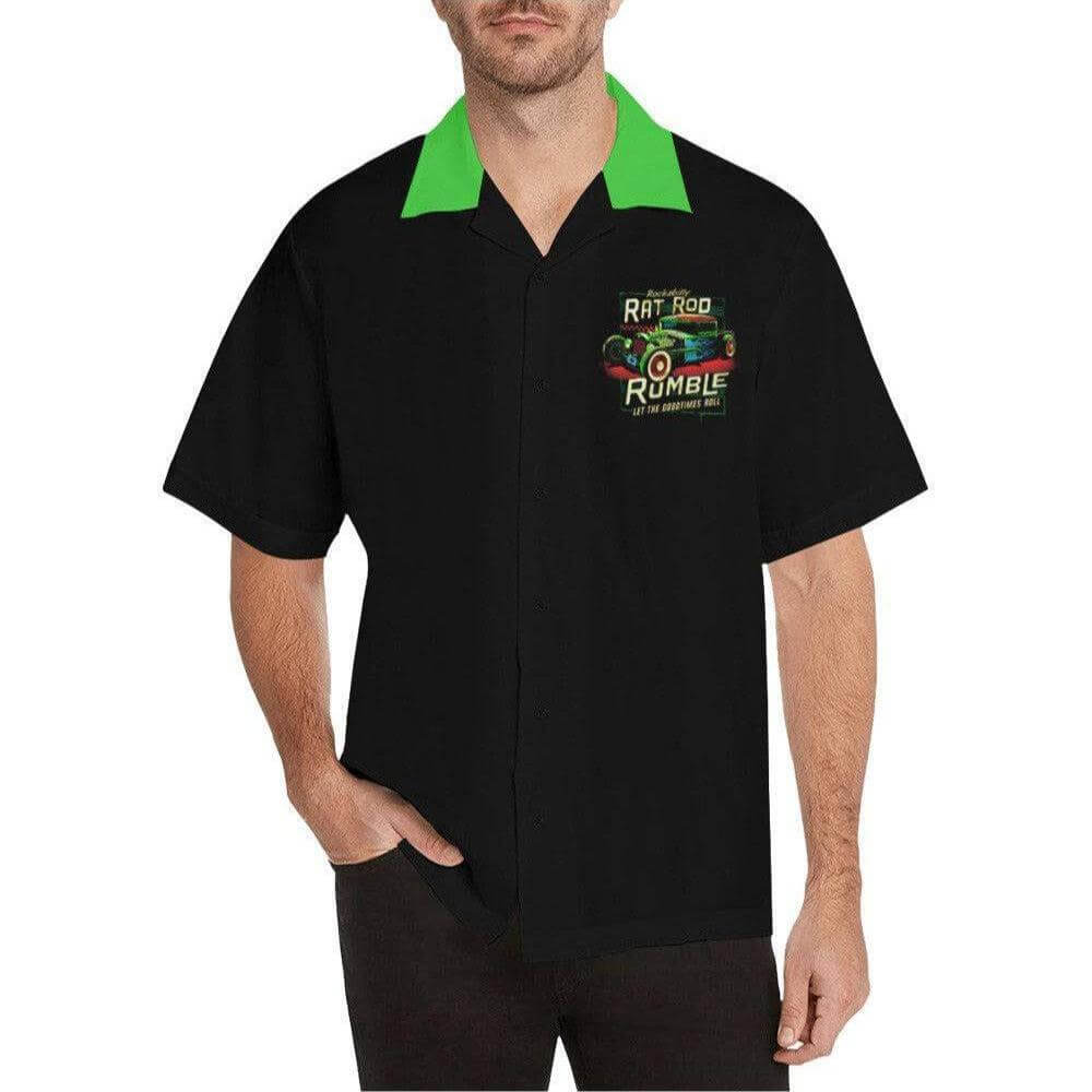 Rockabilly Ratrod Rumble Button Up Shirt - Poison Arrow Retro