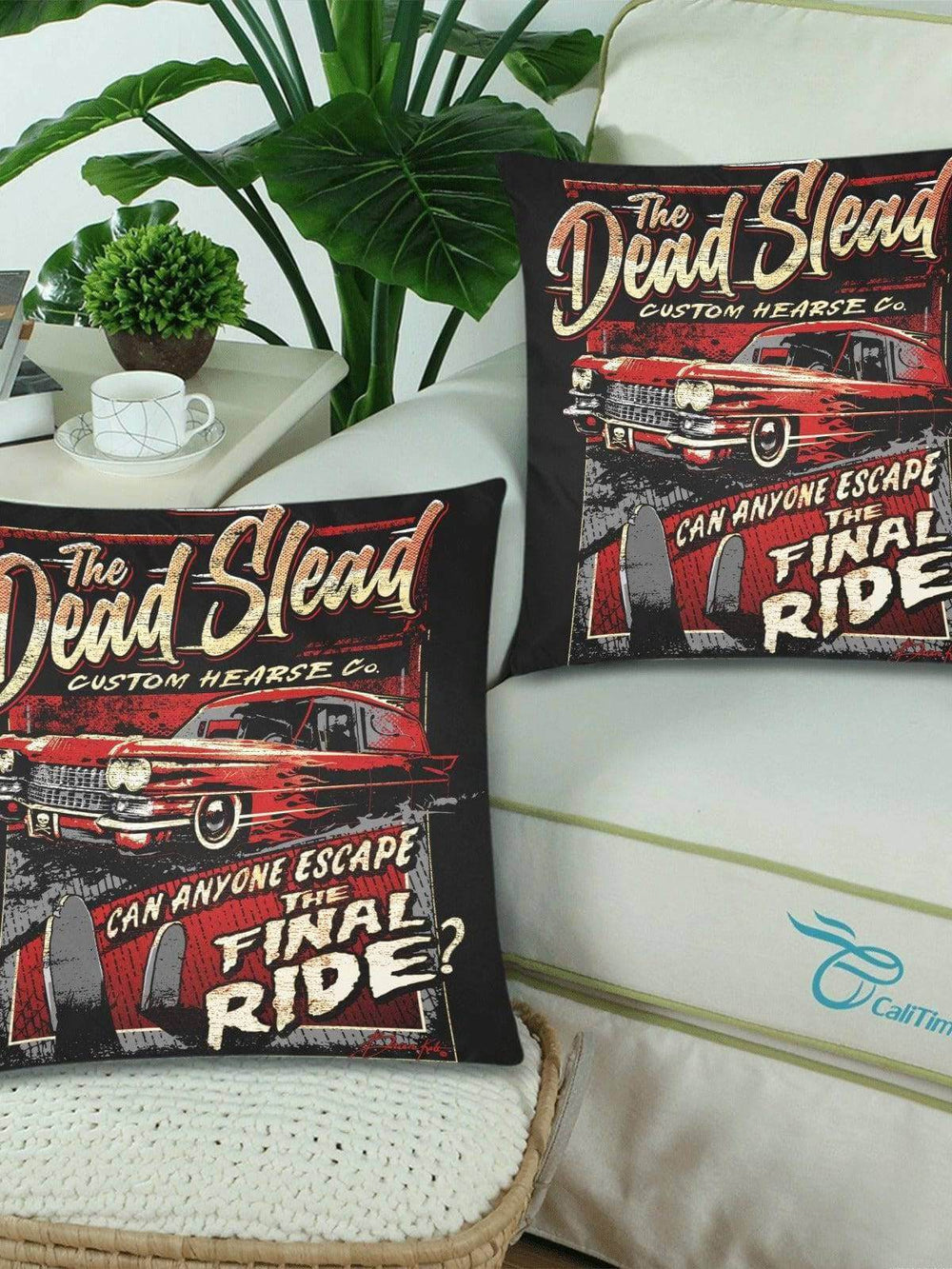 Dead Slead Throw Pillow Cover 18"x 18" (Twin Sides) (Set of 2) - Poison Arrow Retro