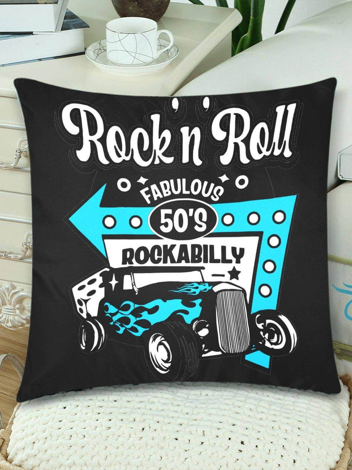 Fabulous 50s Throw Pillow Cover 18"x 18" (Twin Sides) (Set of 2) - Poison Arrow Retro