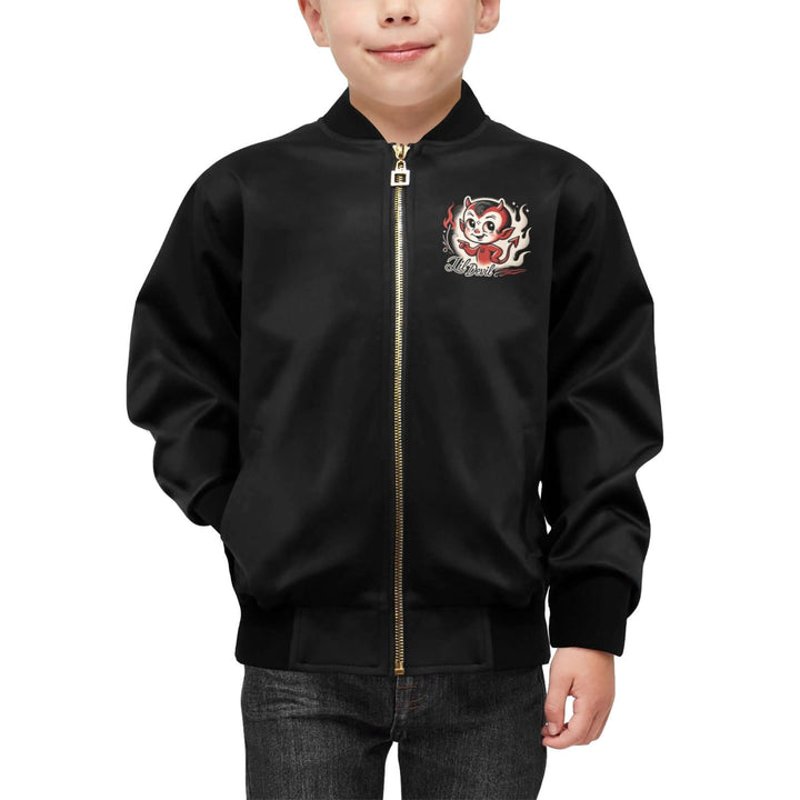 Lil Devil Kids Bomber Jacket with Pockets