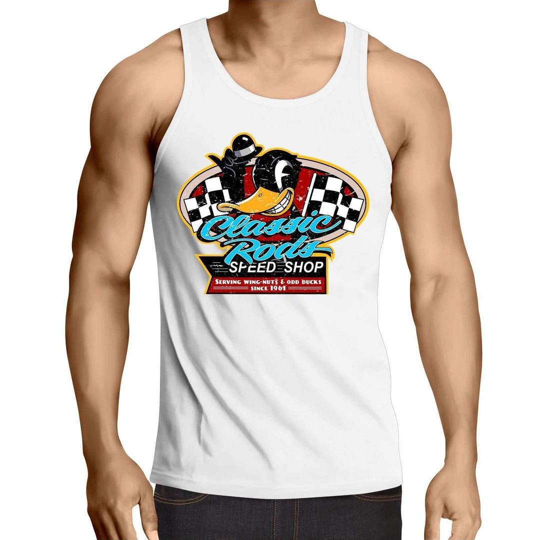 Classic Rods - Mens Singlet Top - Poison Arrow Retro