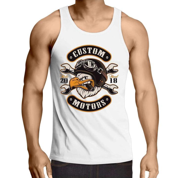 Custom Motors - Mens Singlet Top - Poison Arrow Retro
