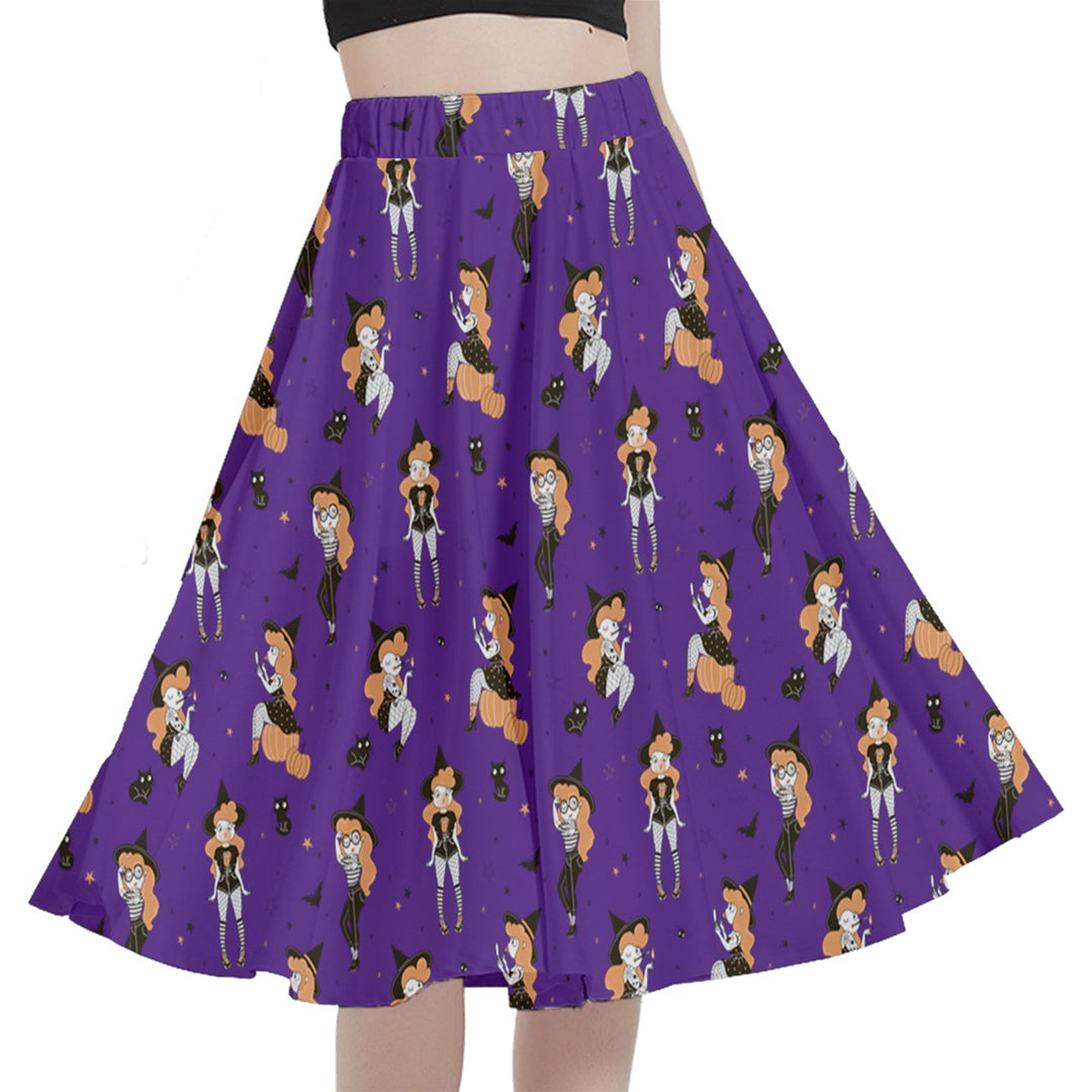 Pin Up Witch Full Circle Skirt