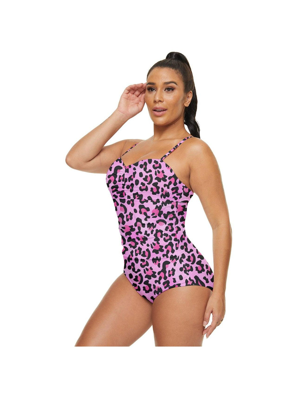 Pink Leopard Full Coverage Swimsuit
