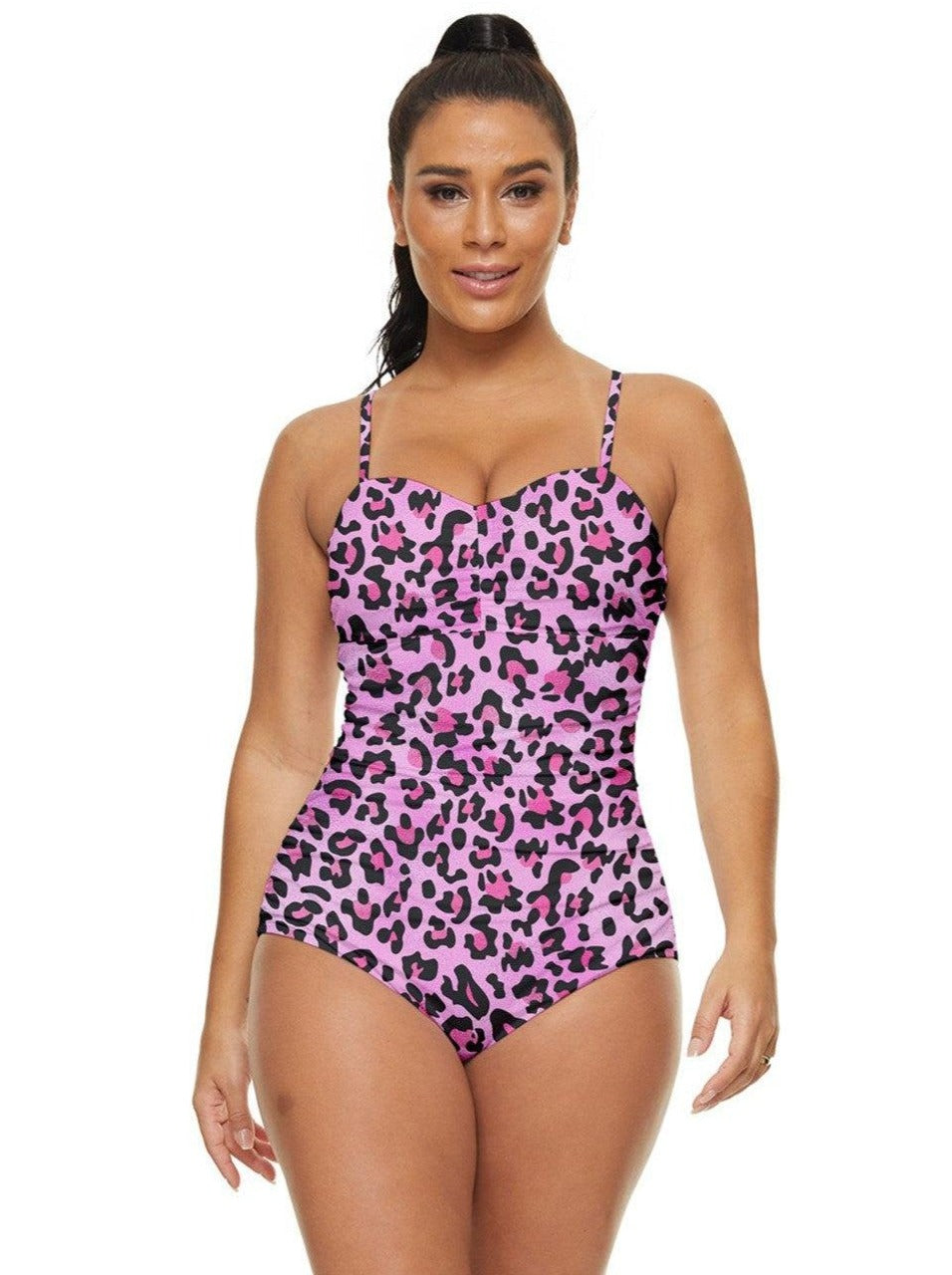 Pink Leopard Full Coverage Swimsuit