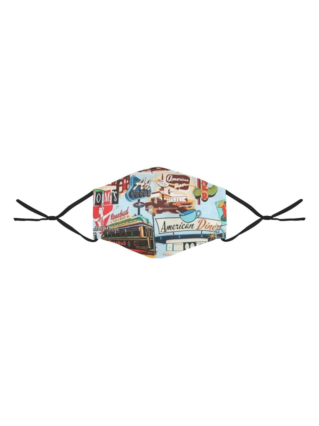 REUSABLE FACE MASKS WITH FILTERS - HAPPY DAZE DINER - Poison Arrow Retro