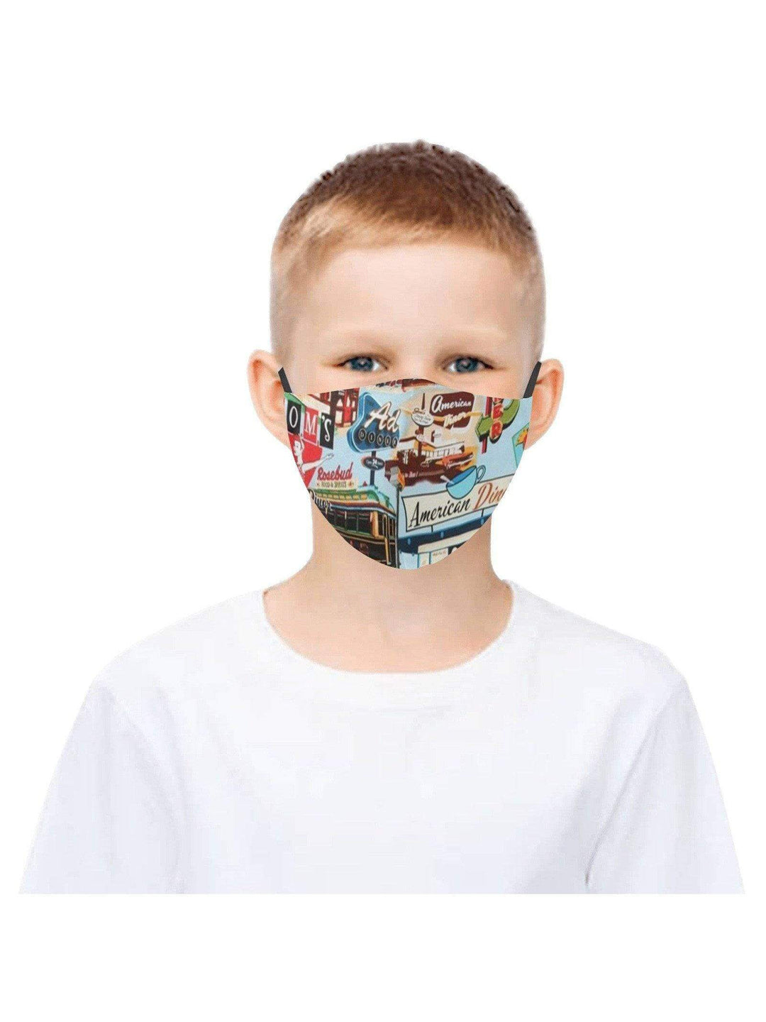 REUSABLE FACE MASKS WITH FILTERS - HAPPY DAZE DINER - Poison Arrow Retro