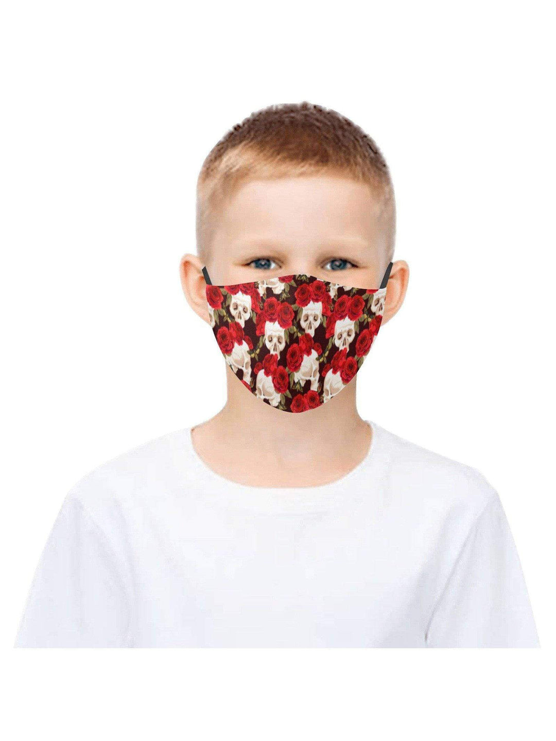 REUSABLE FACE MASKS WITH FILTERS - SKULLS AND ROSES - Poison Arrow Retro