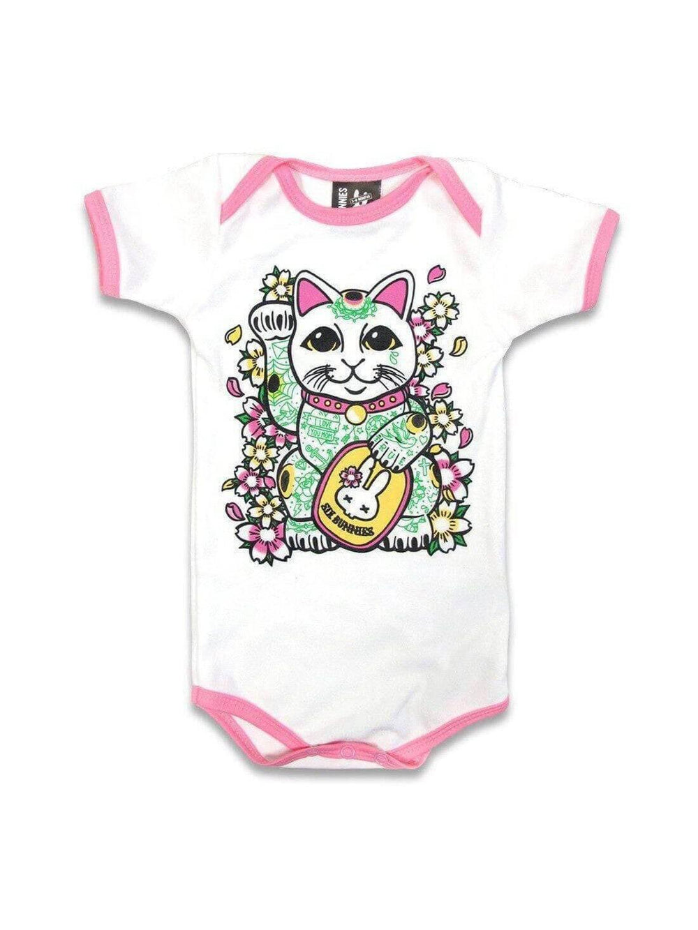 Six Bunnies "LUCKY CAT" Rompers - Poison Arrow Retro