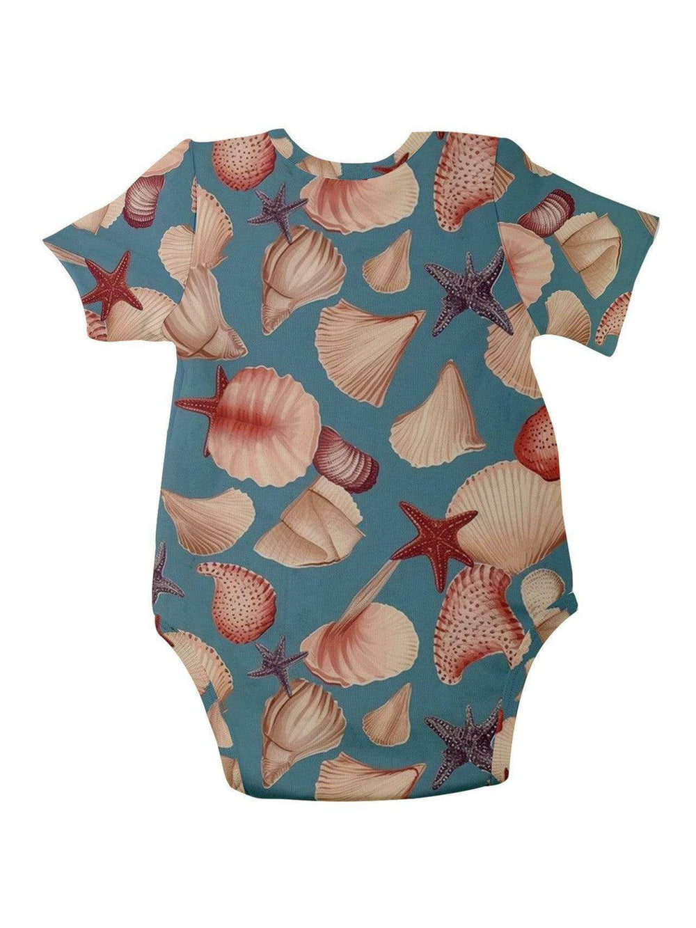 Vintage Seashells Baby Short Sleeve Onesie Bodysuit - Poison Arrow Retro