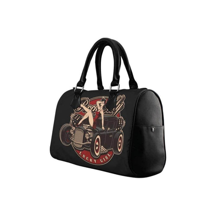 ROCKABILLY LUCKY GIRL BARREL TYPE BAG - Poison Arrow Retro