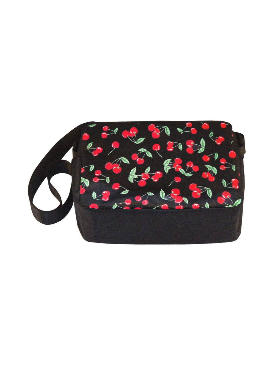 UNISEX CROSSBODY NYLON SATCHEL BAG - CHERRIES - Poison Arrow Retro