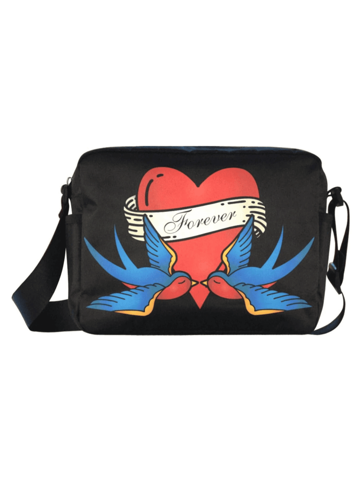 UNISEX Crossbody Nylon Satchel Bag - FOREVER - Poison Arrow Retro