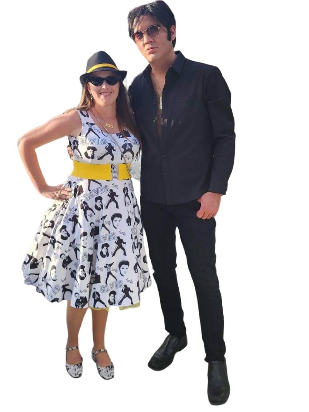 Elvis Knee Length Skater Dress With Pockets - Poison Arrow Retro