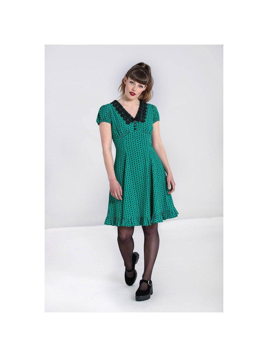 Hell Bunny Paradisum Mini Dress - Poison Arrow Retro