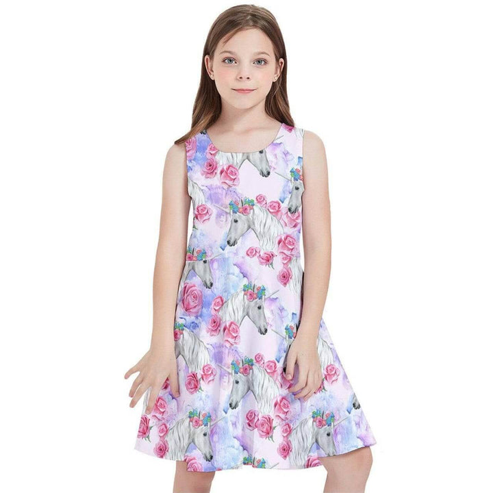 Fantasy Unicorns Kids' Skater Dress - Poison Arrow Retro