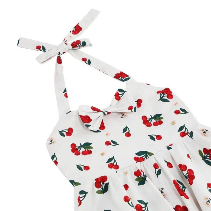 Girls Cherry Halter Rockabilly Dress - Poison Arrow Retro