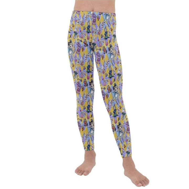Alice in Wonderland Kids' Velour Leggings - Poison Arrow Retro