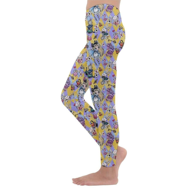 Alice in Wonderland Kids' Velour Leggings - Poison Arrow Retro