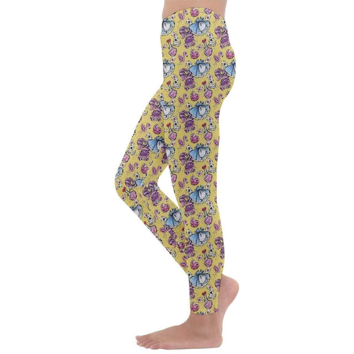 Alice in Wonderland Kids' Velour Leggings - Poison Arrow Retro