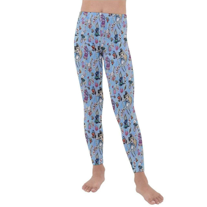 Alice in Wonderland Kids' Velour Leggings - Poison Arrow Retro