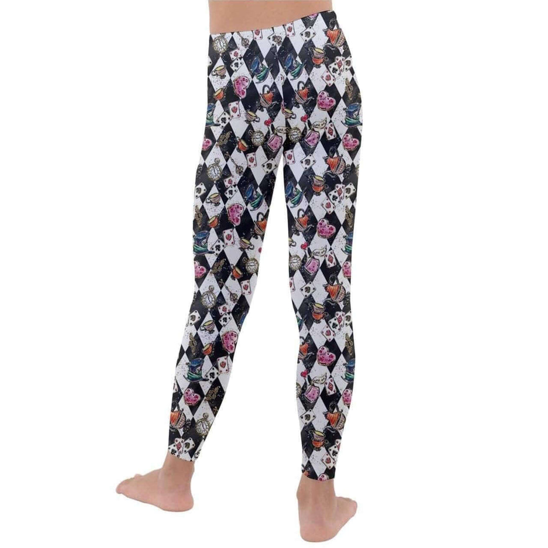 Alice in Wonderland Kids' Velour Leggings - Poison Arrow Retro