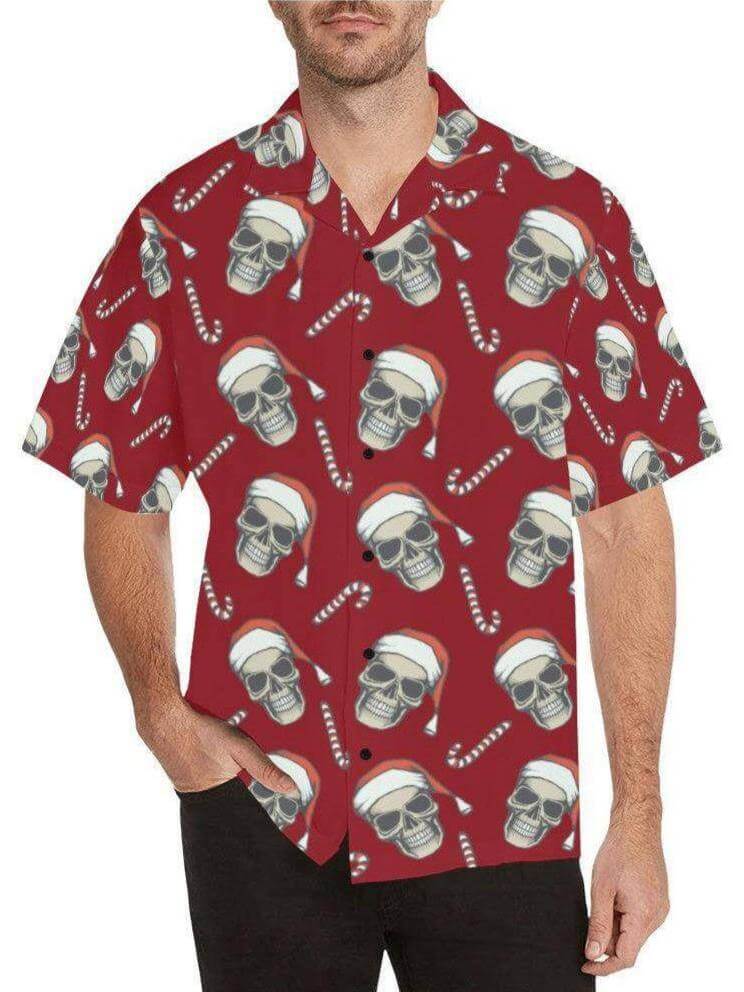CHRISTMAS SKULLS Mens Shirts - Poison Arrow Retro