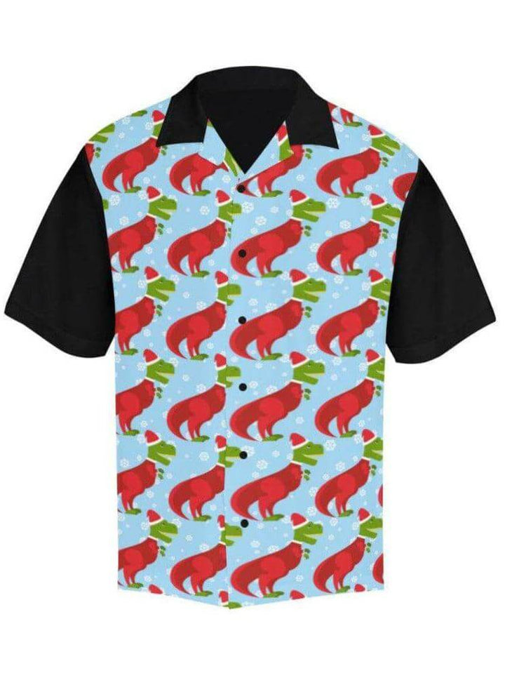 Christmas T-Rex Mens Shirts - Poison Arrow Retro