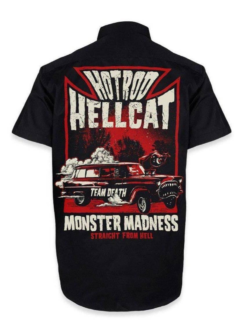 Hotrod hellcat button up monster madness – hotrod mens button ups for men Australia
