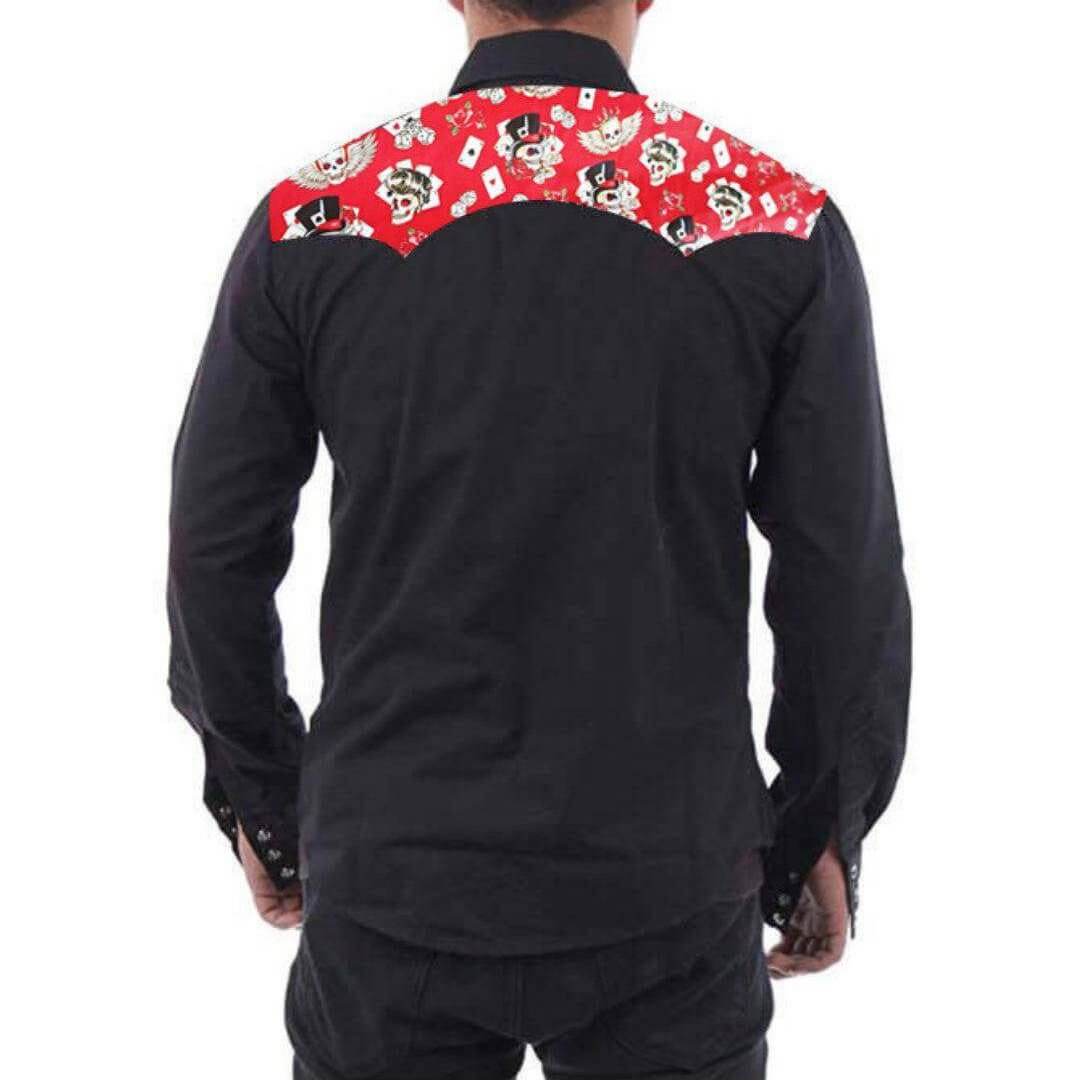 Men's Vintage Western Shirt Playing for Keeps - Poison Arrow Retro