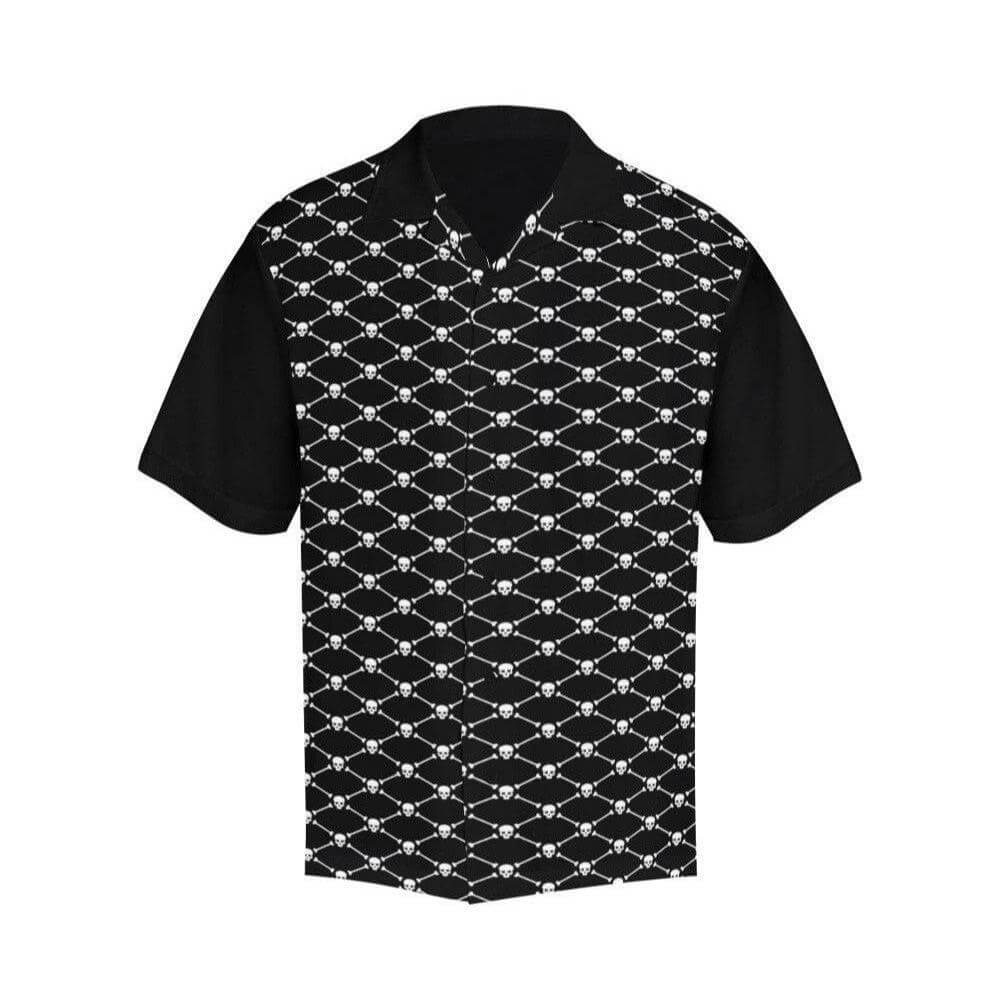 Skulls Men's Button Up Shirts - Poison Arrow Retro
