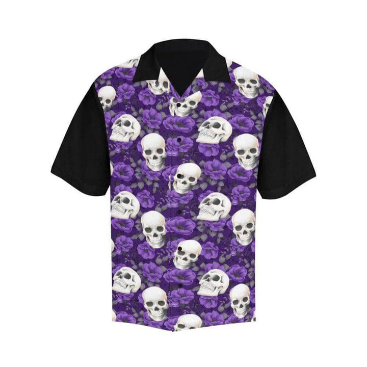 Skulls Men's Button Up Shirts - Poison Arrow Retro