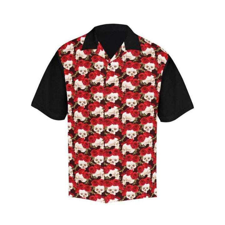 Skulls Men's Button Up Shirts - Poison Arrow Retro