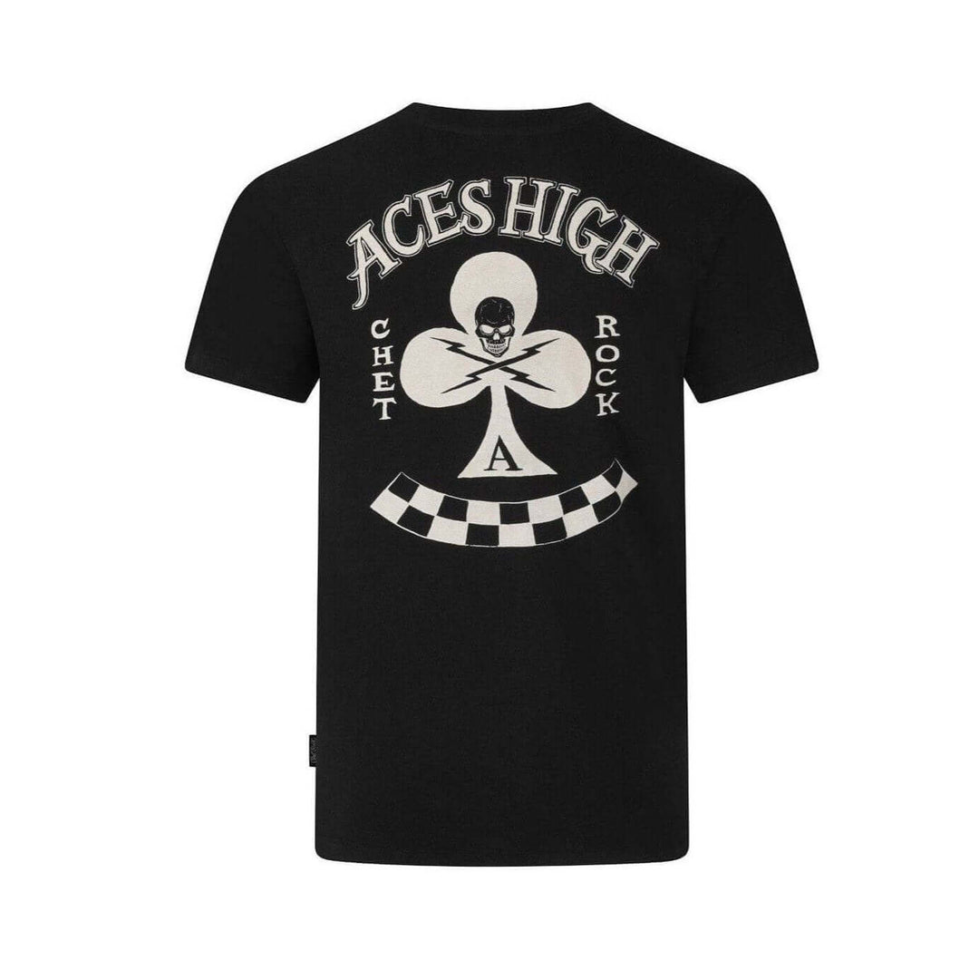 CHET ROCK ACES HIGH T-SHIRT - Poison Arrow Retro